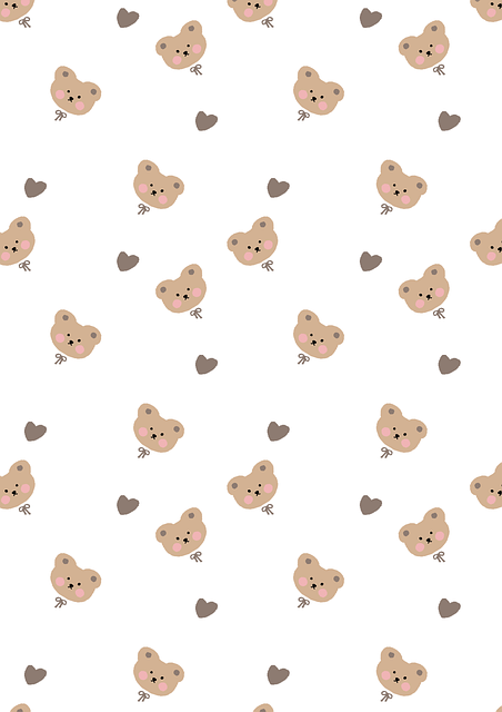 Free teddy bear bear pattern illustration