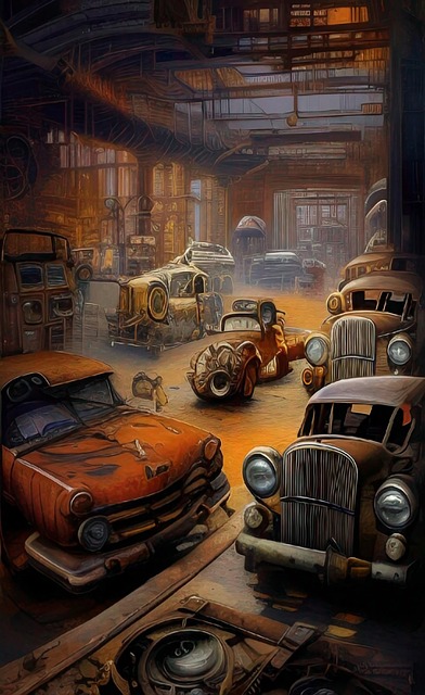 Free garage cars repair shop illustration