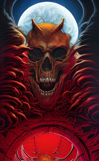 Free ai generated archaic skull illustration