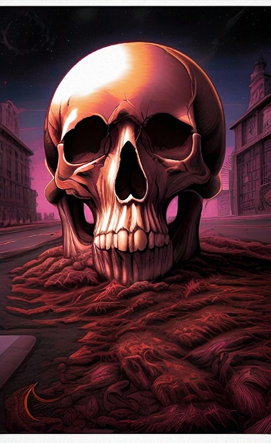 Free ai generated warrior skull illustration