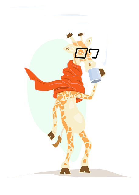 Free giraffe tea coffee break vector