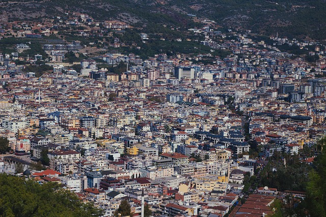 Alanya, Turquia, Altura, Cidade