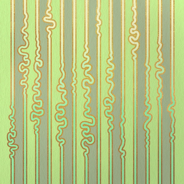 Tordu, Lignes, Rayures, Contexte, Vert