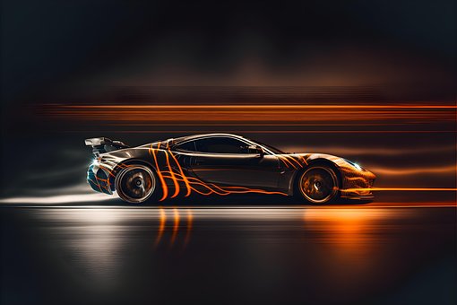 Automobil, Tunnel, Goldenes Auto