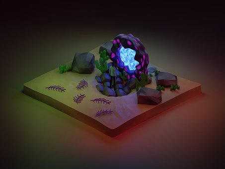 Mørk Portal, Portal, Mørk, Stein, Catus