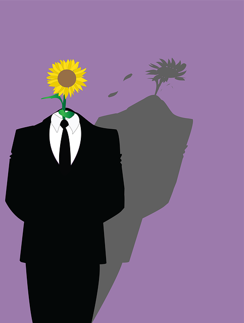 Free man sunflower malicious illustration