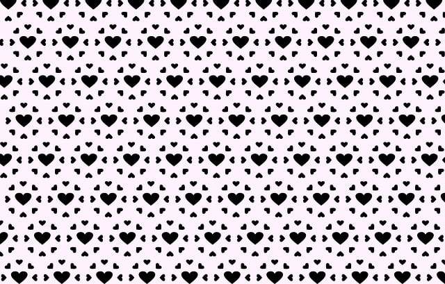 Free heart background pattern vector