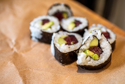Sushi, Ris, Mad, Japansk, Tunfisk, Fisk