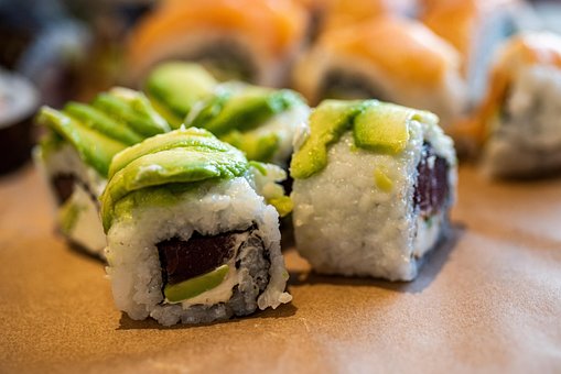 Sushi, Mad, Avocado, Natur, Ris