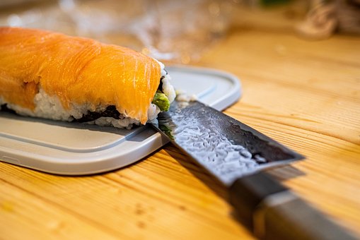 Sushi, Laks, Japansk, Kniv, Køkken