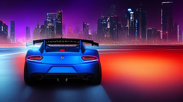 Download free HD stock image of Ki-Generated Cyberpunk Free ki-generated cyberpunk automobile illustration
