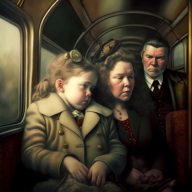 Free ai generated family sad girl illustration
