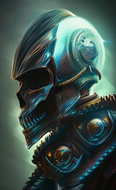 Free ai generated archaic skull illustration
