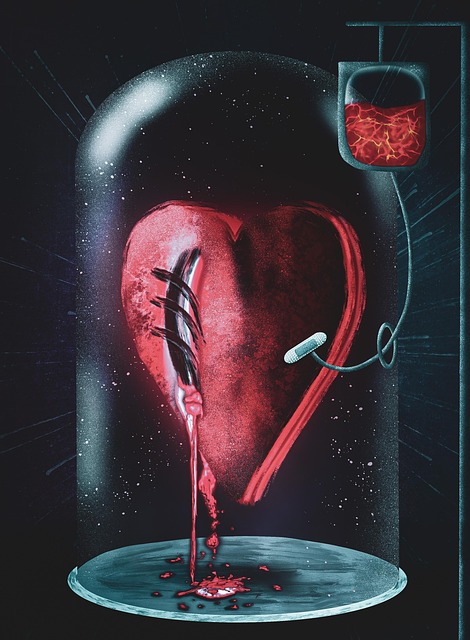 Free heart love healing illustration