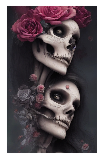 Esqueletos, Flores, Rosas, Natureza