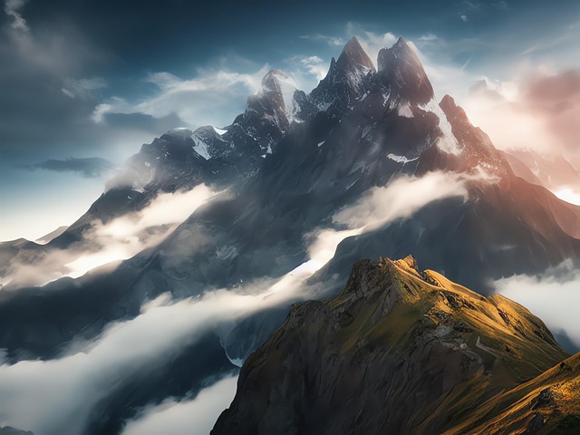 Ai Generiert, Berge, Senke, Landschaft