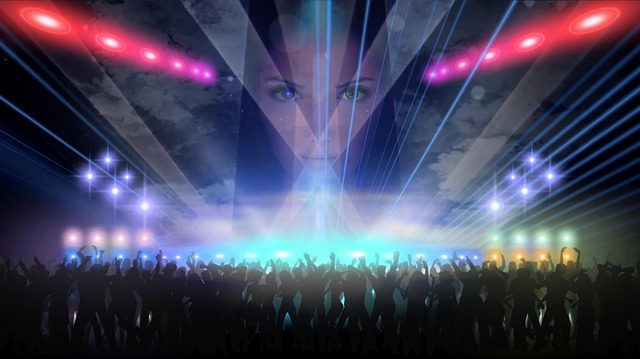 Free club disco concert illustration