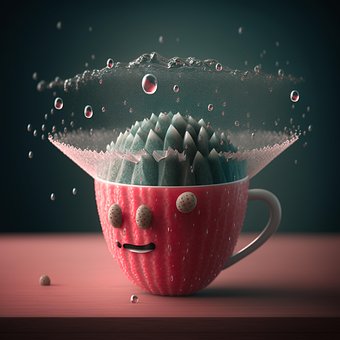 Tasse, Wassermelonenbecher, Rian, Wasser