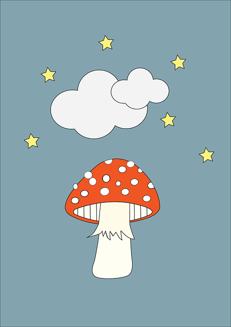 Free mushroom psyche awareness illustration