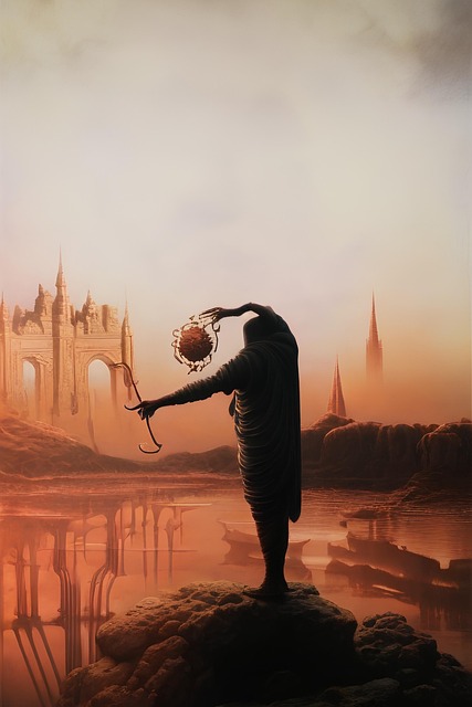 Free ancient spellcasting wizard illustration