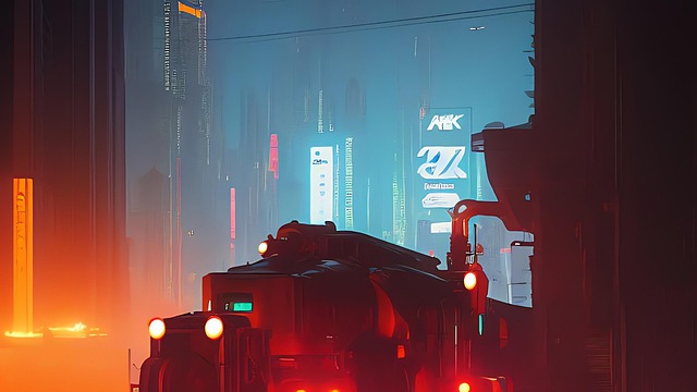 Download free HD stock image of Ki-Generated Cyberpunk Free ki-generated cyberpunk dieselpunk illustration