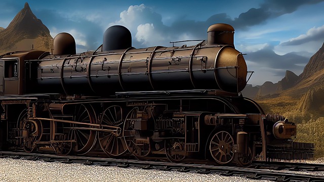 Download free HD stock image of Ki-Generated Steampunk Free ki-generated steampunk locomotive illustration