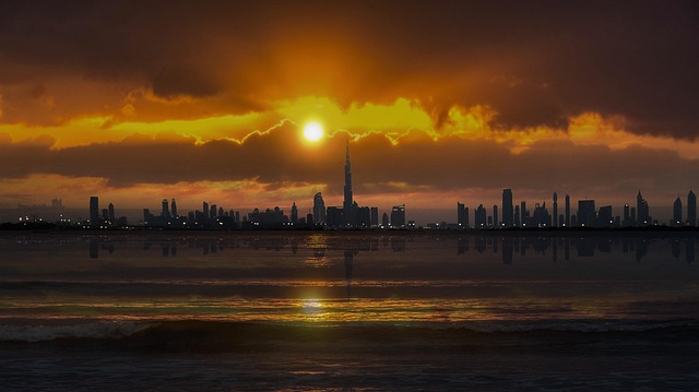 Dubai, Ciudad, Horizonte, Paisaje Urbano