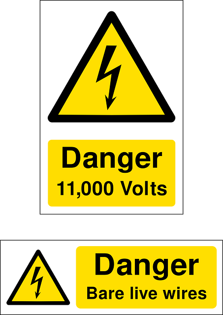 Advarsel, Skilt, Fare, Elektricitet