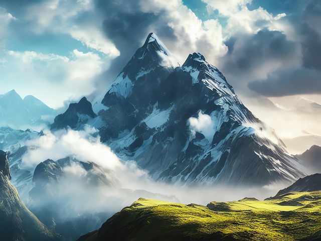 Download free HD stock image of Generated Mountains Free generated mountains valley illustration