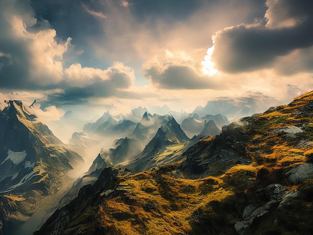 Download free HD stock image of Generated Mountains Free generated mountains valley illustration