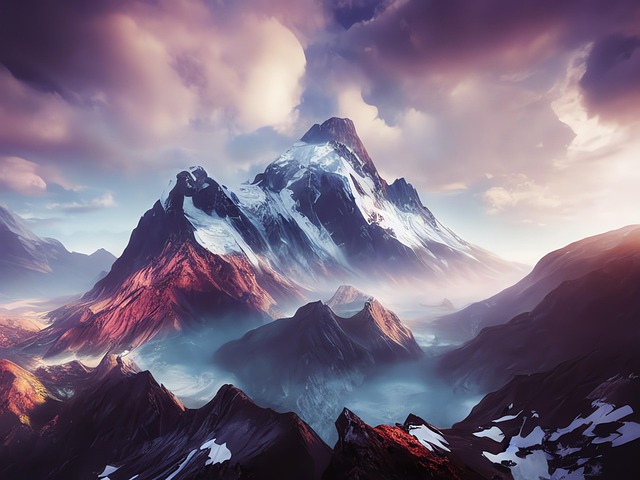 Download free HD stock image of Generated Mountains Free generated mountains valley illustration