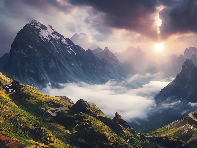 Download free HD stock image of Generated Mountains Free generated mountains valley illustration
