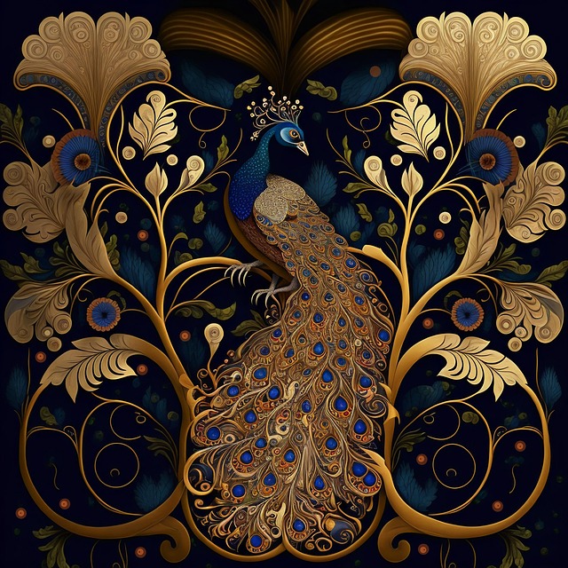 Download free HD stock image of Peacock Plumage Free peacock plumage bird illustration
