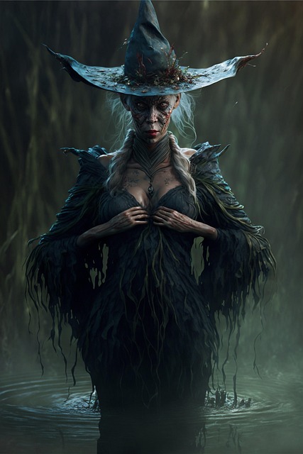 Download free HD stock image of Witch Swamp Free witch swamp horror illustration