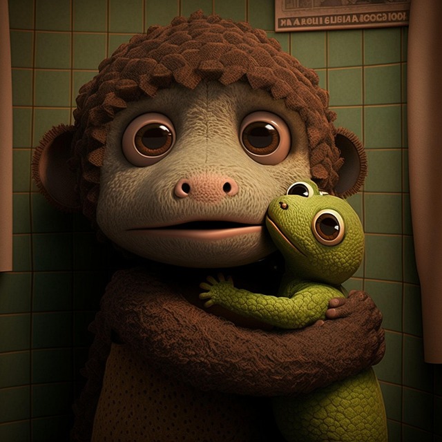 Free monster nature frog illustration
