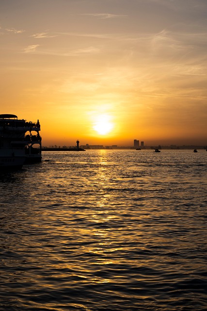 Estanbul, Atardecer, Mar, Steamboat