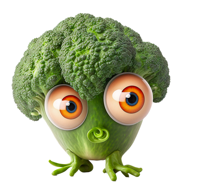 Free ai generated broccoli vegetable illustration