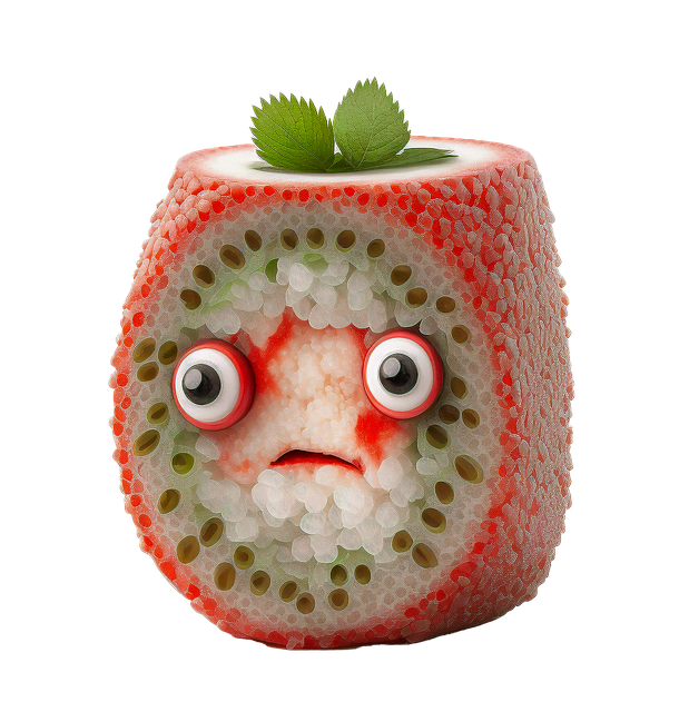 Free ai generated strawberry sushi illustration