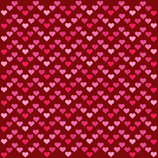 Free heart valentine background illustration
