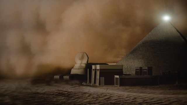 Free egypt a sandstorm conspiration theory illustration