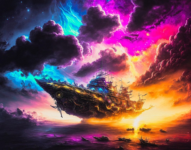 Ai Generiert, Boot, Schiff, Planet