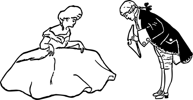 Free woman man colonial vector