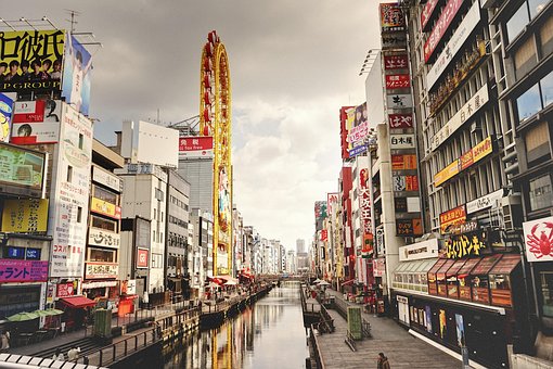 Osaka, Japan, By, Bygninger