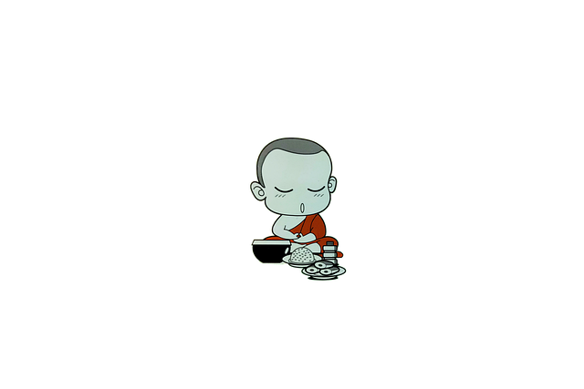 Free monk priest buddha statue illustration