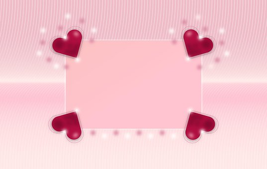Hjerter, Valentins, Ramme, Romantisk