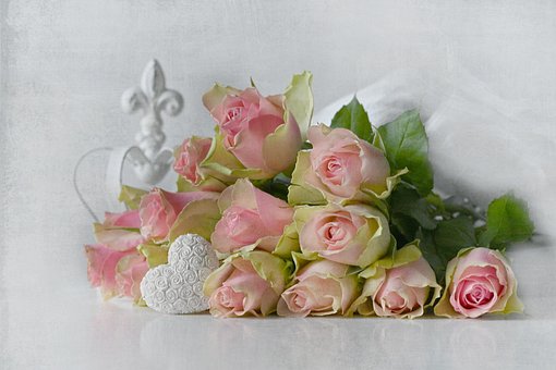 Rosen, Blumen, Krone, Herz, Rosa