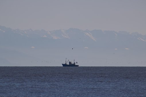Hav, Skip, Black Sea, Horisont, Fjell