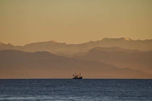 Hav, Natur, Solnedgang, Gull, Himmel