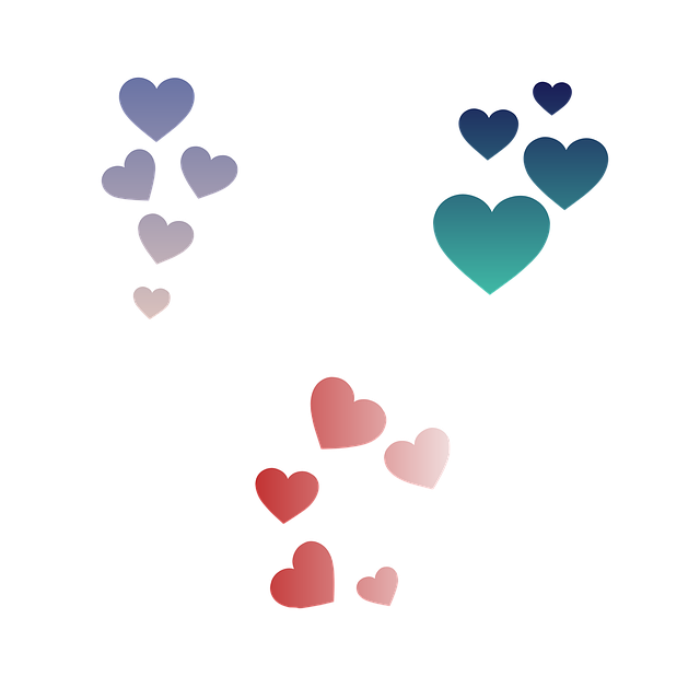Free multi hearts cute illustration