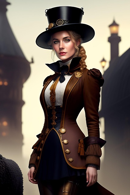 Free ai generated steampunk victorian illustration
